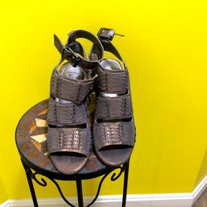 New in box bronze gold buckle sandals